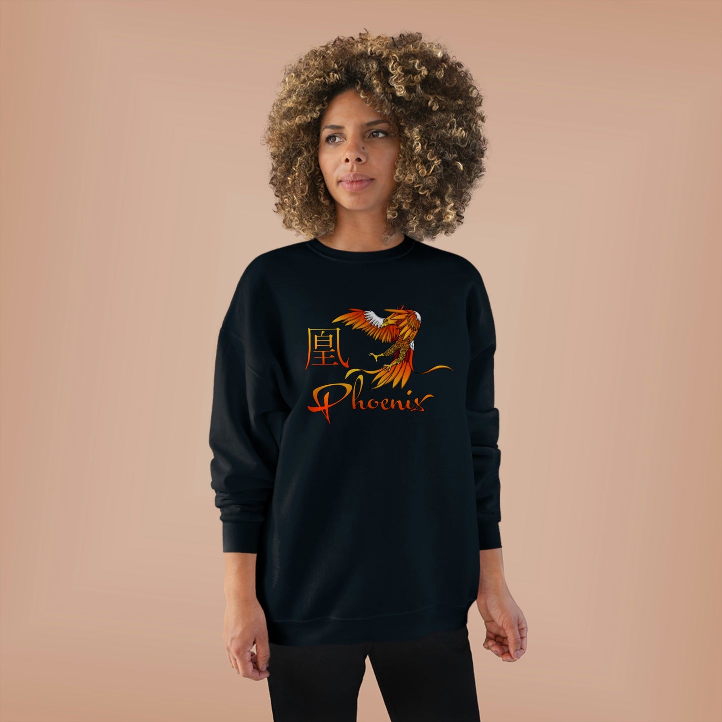 Phoenix Kanji Unisex EcoSmart® Crewneck Sweatshirt