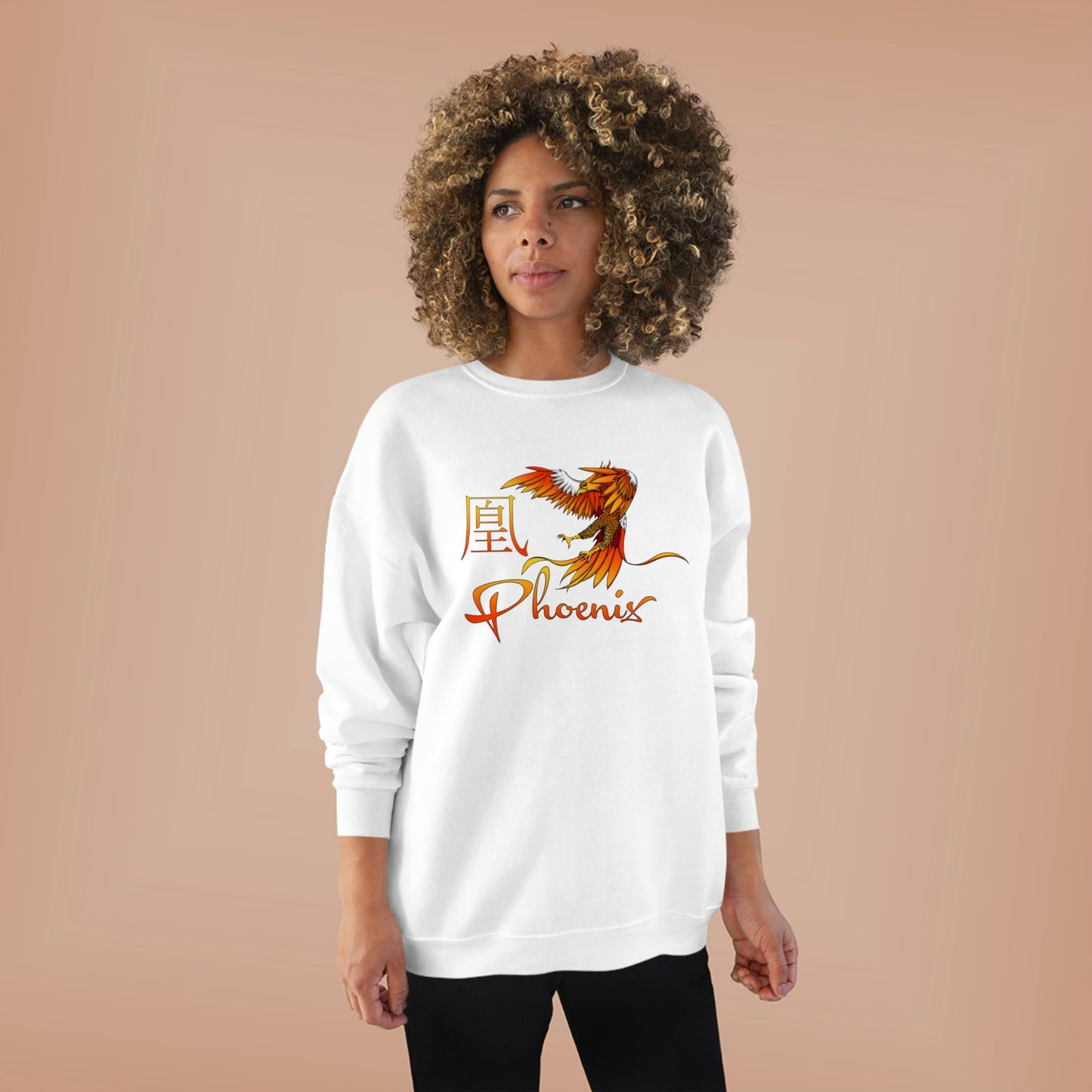 Phoenix Kanji Unisex EcoSmart® Crewneck Sweatshirt